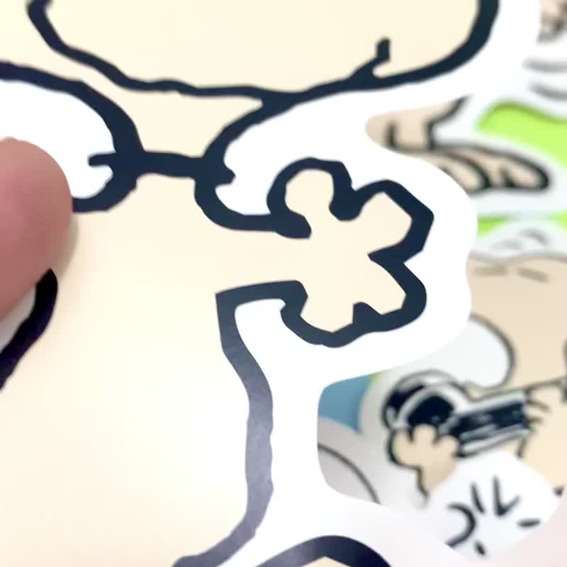 限量 Snoopy史努比贴纸 贴纸 文具 礼品 - 贴纸 - 纸 卡其色