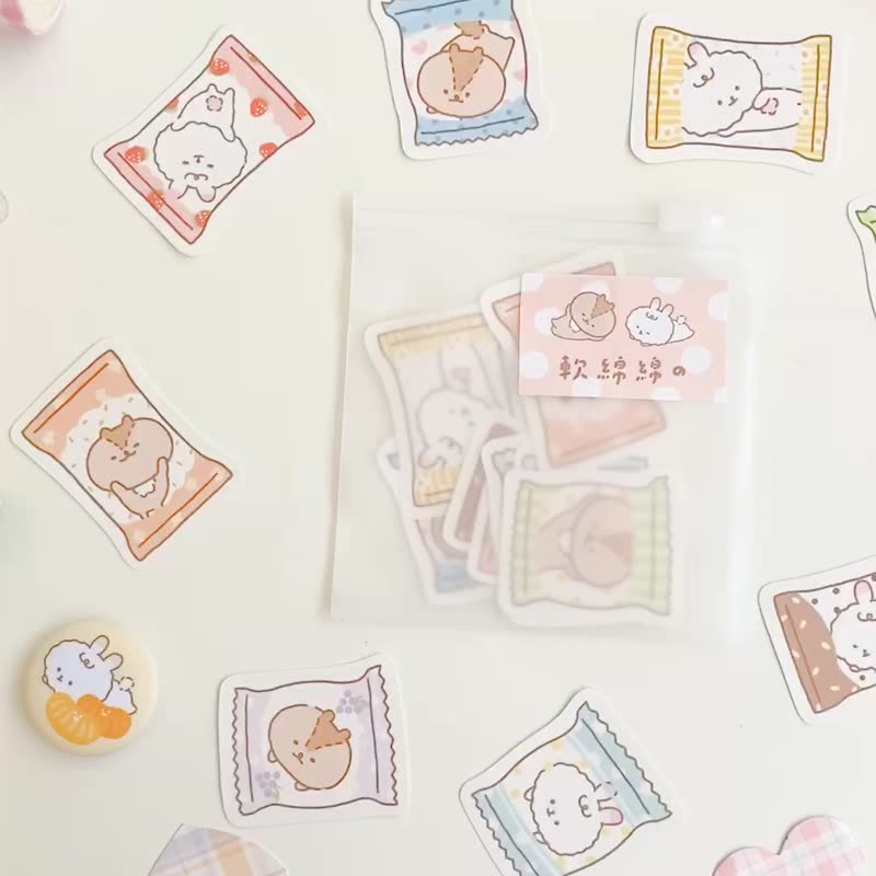 软绵绵的糖果二代贴纸包 手帐贴纸 - 贴纸 - 纸 粉红色