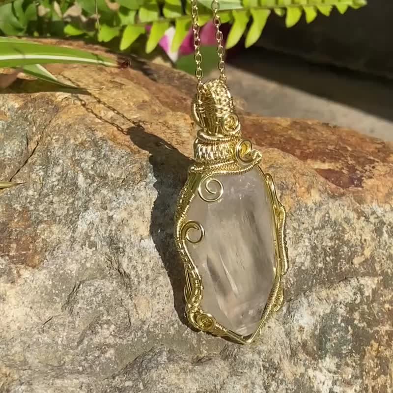 【高级白水晶】喜马拉雅天然水晶项链 / 手作 - 吊饰 - 水晶 白色