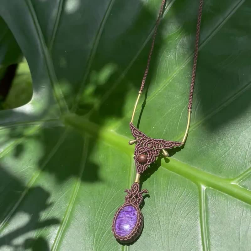 紫龙晶图腾编织项链 - 项链 - 宝石 