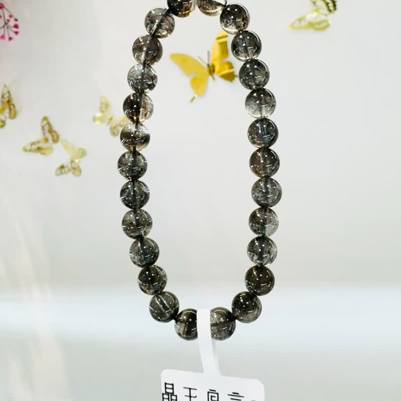 小精品赫基蒙黑武士黑闪灵7mm13.14g不受噩梦扰侵净化七轮 - 手链/手环 - 水晶 黑色