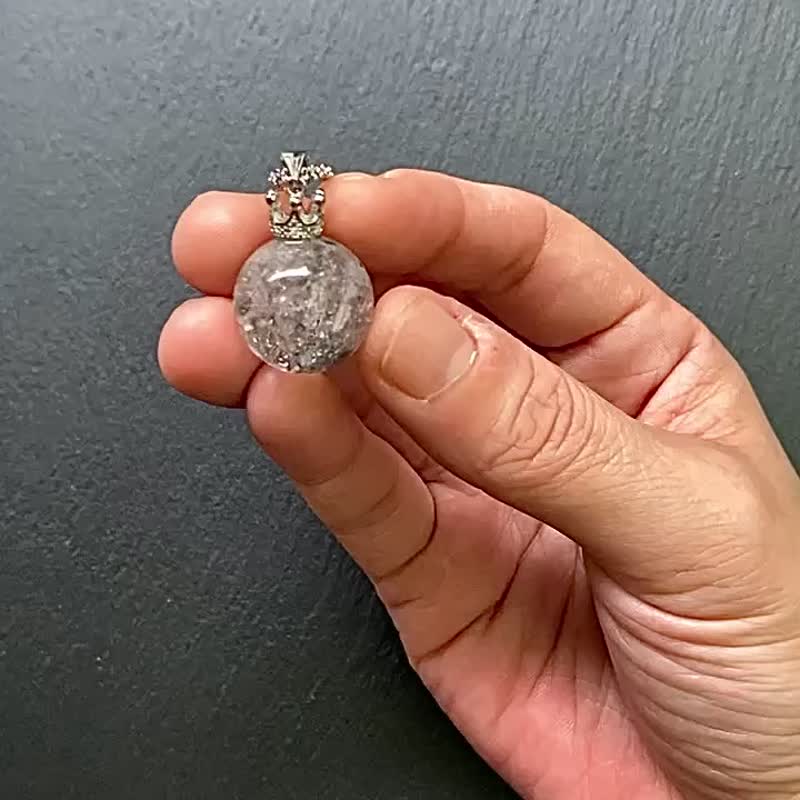 圆圆满满-皇冠彩虹闪灵钻球 满天星钛钢能量项链 平衡净化七轮 - 项链 - 水晶 多色