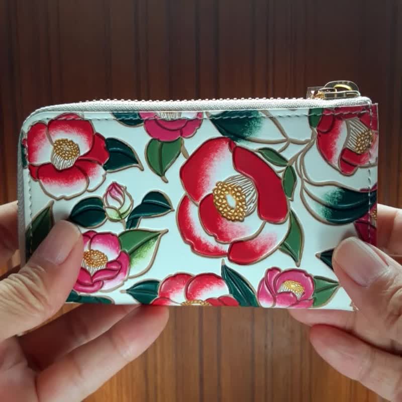 Pinkoi限量钥匙包 Tsubaki 停产 仅存货 - 钥匙链/钥匙包 - 真皮 红色