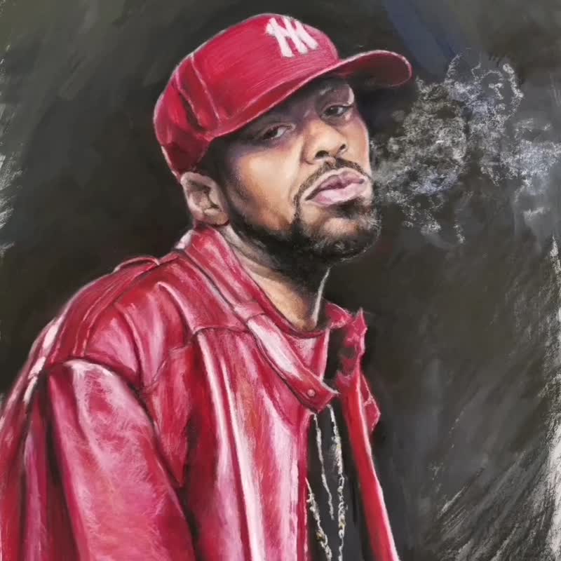方法人打印 | 武当派嘻哈艺术 | METHOD MAN 粉丝艺术 | 说唱歌手 - 海报/装饰画/版画 - 纸 多色