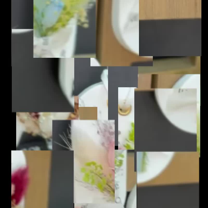 和式永生花小花束扩香石 连精油礼盒套装 英国梨 白兰花 薰衣草 - 香薰/精油/线香 - 植物．花 蓝色