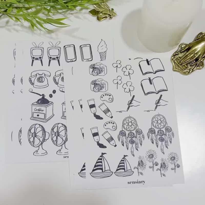 Sensiary-物品贴纸 6入组 - 贴纸 - 纸 