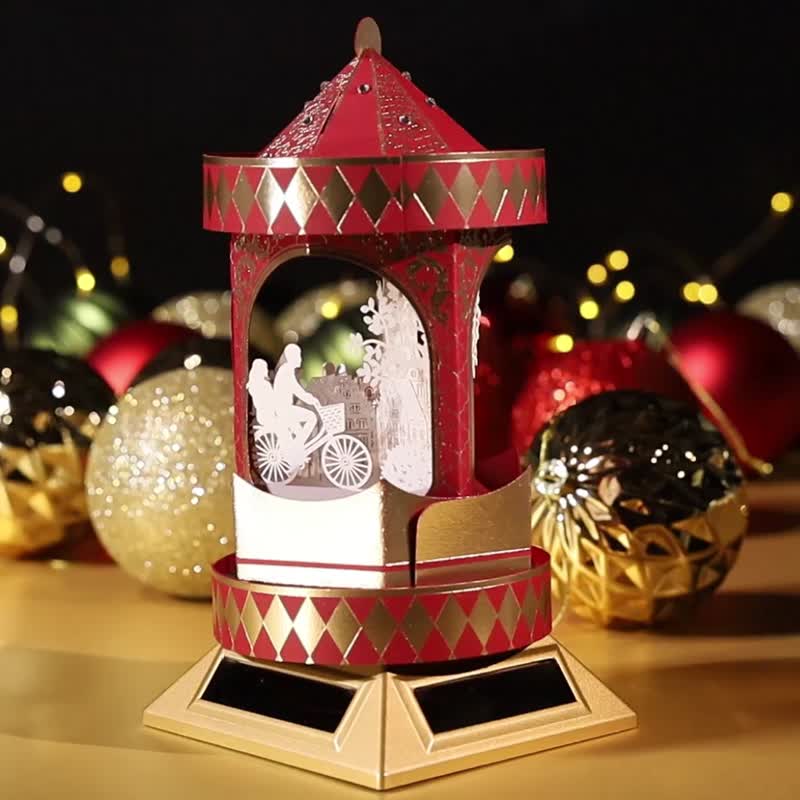 【圣诞礼物】太阳能旋转木马DIY套装 (连工具钳) FingerART - 摆饰 - 纸 多色