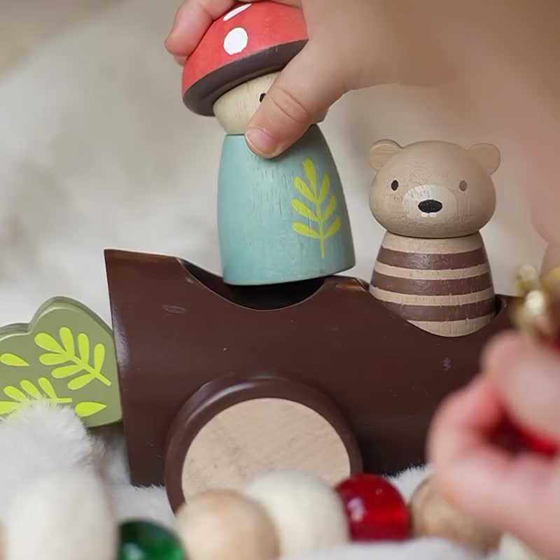 森林伙伴出租车 - 玩具/玩偶 - 木头 