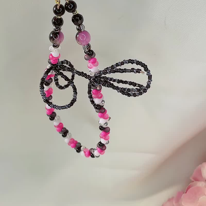 Rom828串珠手机链-Y2K千喜少女171 - 挂绳/吊绳 - 塑料 