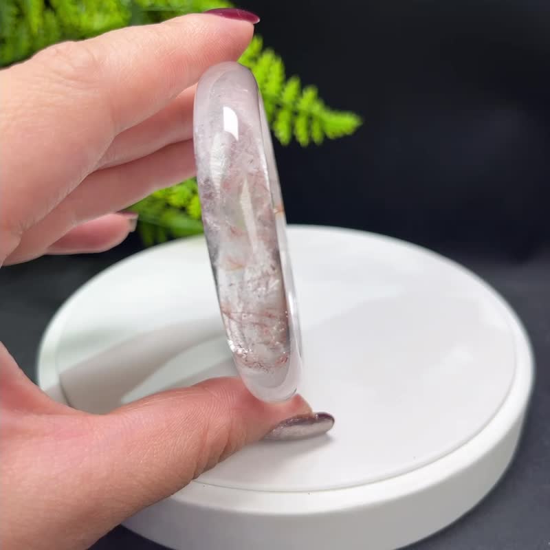 精品 幻影幽灵水晶手镯 57MM 冰透星光闪片 饰品女 慈悲热情活力 - 手链/手环 - 水晶 红色