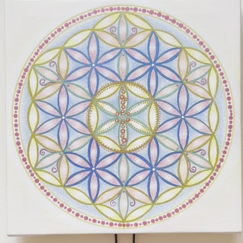 独家创作正能量神圣图腾 臻爱 喜悦禅生命之花曼陀罗油画布无框画 - 摆饰 - 棉 多色