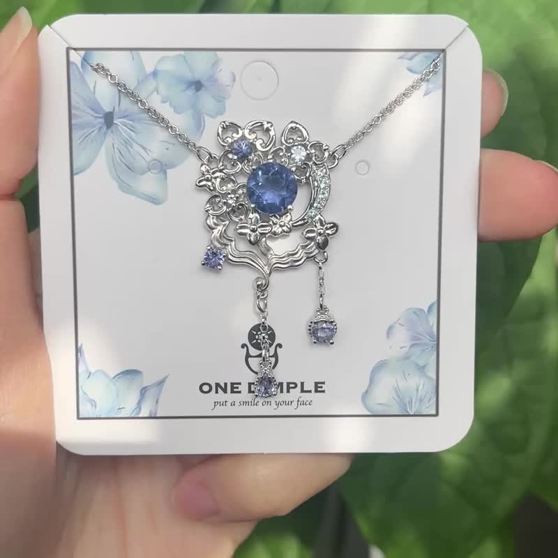 疏云见月 Treasure 系列 萤石 丹泉 项链 925银镀k - 项链 - 纯银 银色