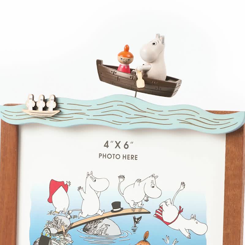 【噜噜米与小不点划船】 Moomin 摇摆相框音乐盒 | Wooderfullife - 画框/相框 - 木头 多色