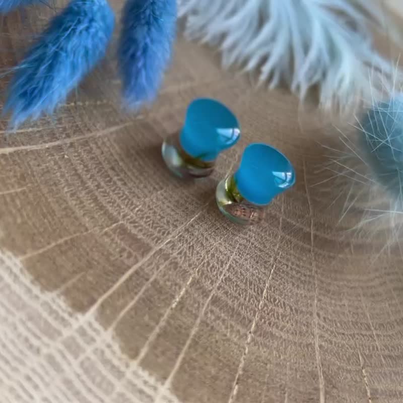 Sea Ocean Shell plugs tunnels gauges 2g 0g 00g jewelry Glowing Terrarium - 耳环/耳夹 - 贝壳 透明