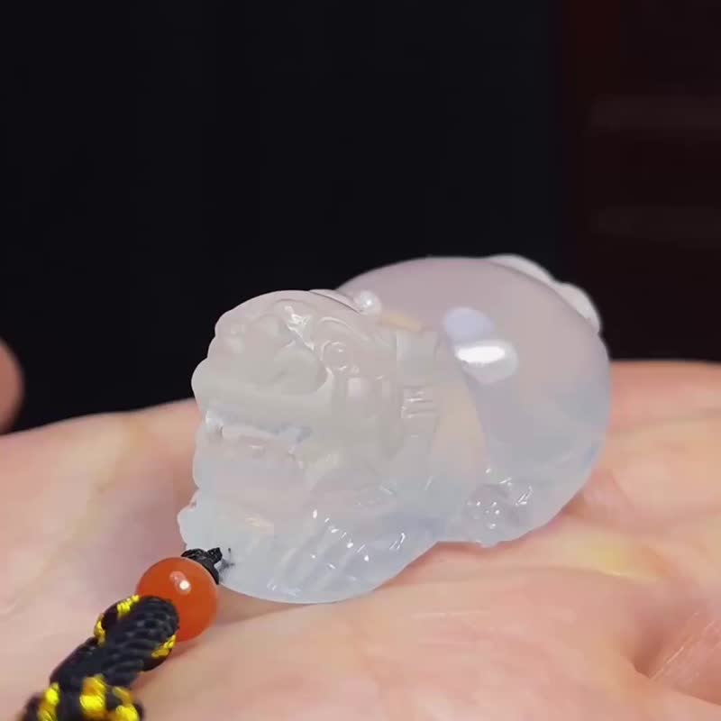 天然白水晶貔貅吊坠 晶体通透 招财辟邪 平安无事 - 吊饰 - 水晶 