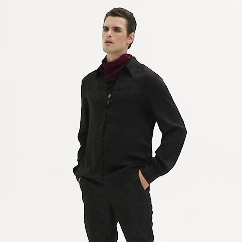 哥德西域刺客龙鳞围巾面罩 - 红 / 黑 - 男装背心 - 其他材质 红色