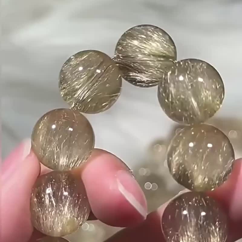 震撼澄澈财富显化法则维纳斯金发晶丨金钱灵气丨弥雅原创设计 - 手链/手环 - 水晶 黄色