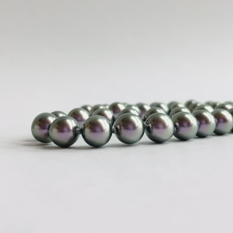 贝壳珍珠全结项链 / 8mm 约42cm / Lt. 塔希提紫 / R / made in japan - 项链 - 贝壳 紫色