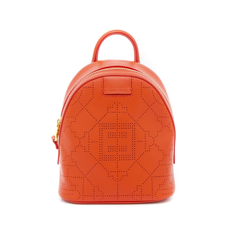 Alley 意大利牛皮通花小背包 侧背包 迷你包 多用途包 四用 原创 - 后背包/双肩包 - 真皮 多色