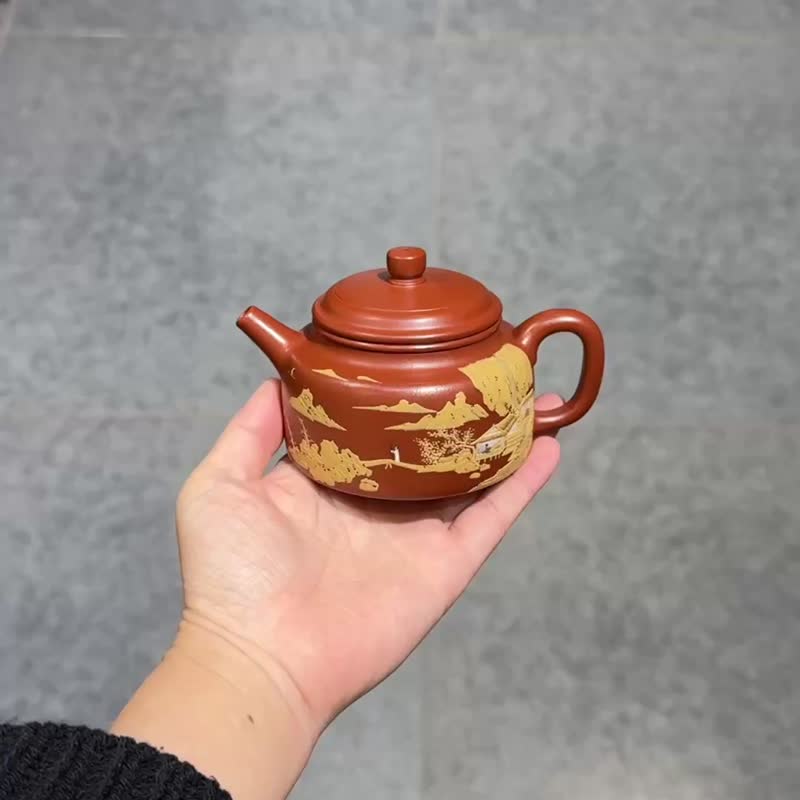 德钟全手工  容量160cc原矿朱泥德钟壶寓意在上德不德是以有德 - 茶具/茶杯 - 陶 