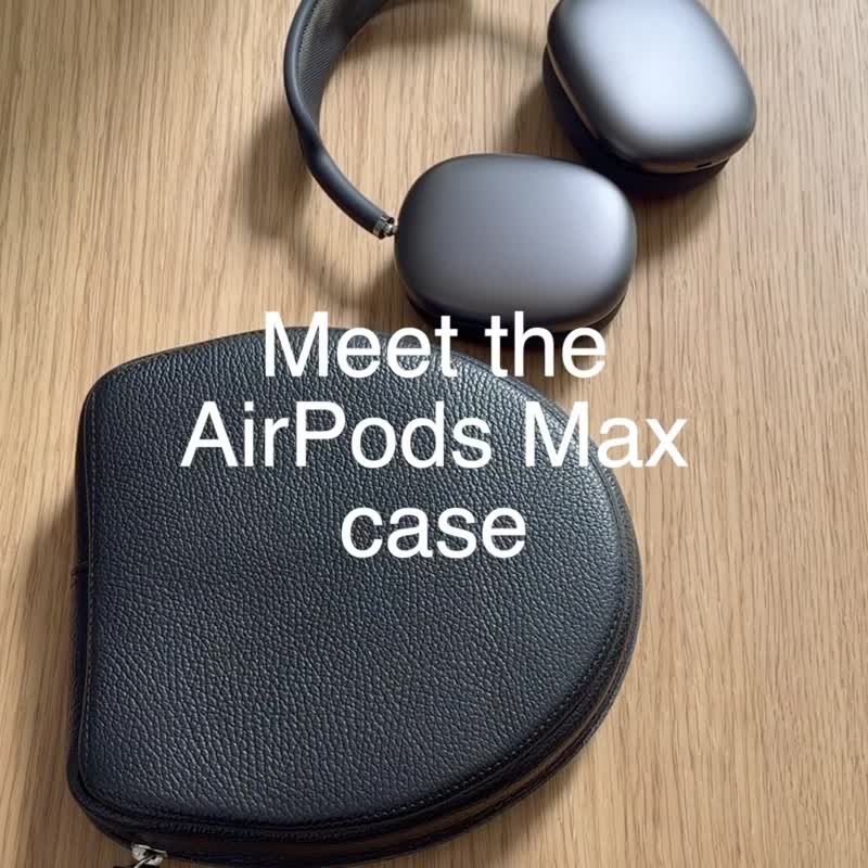 环绕式拉链皮革 AirPods Max 收纳保护套 - 其他 - 真皮 咖啡色