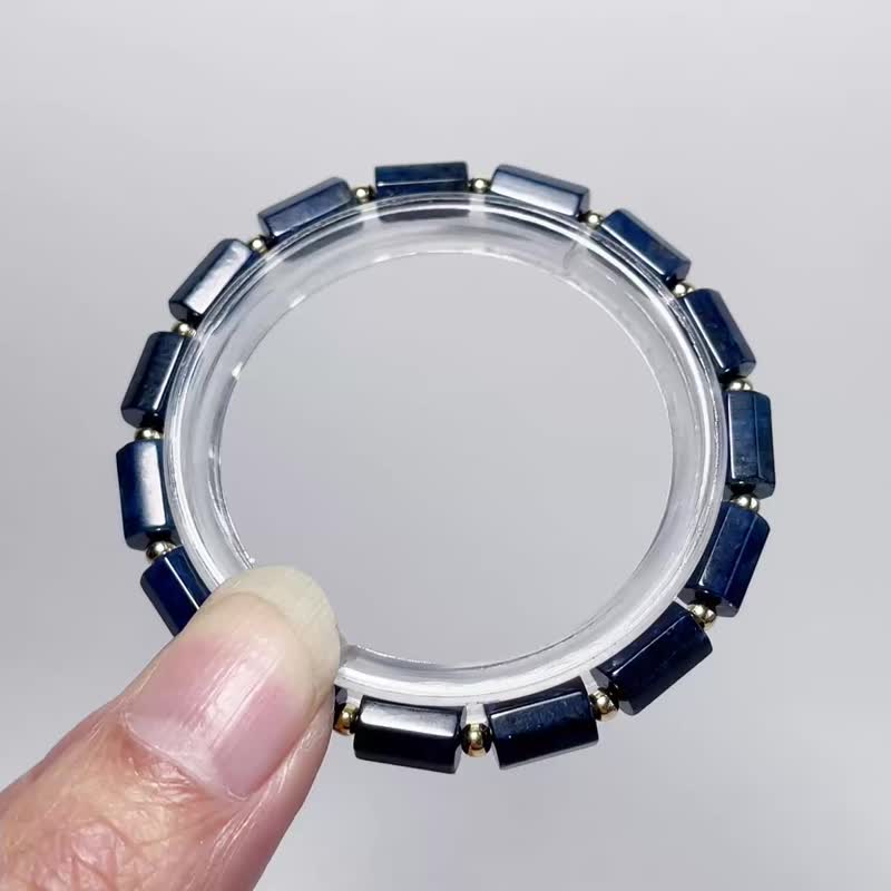 天然矿石 蓝舒俱莱 925纯银 手链 防癌宝石 净化身体负能量 - 手链/手环 - 宝石 蓝色