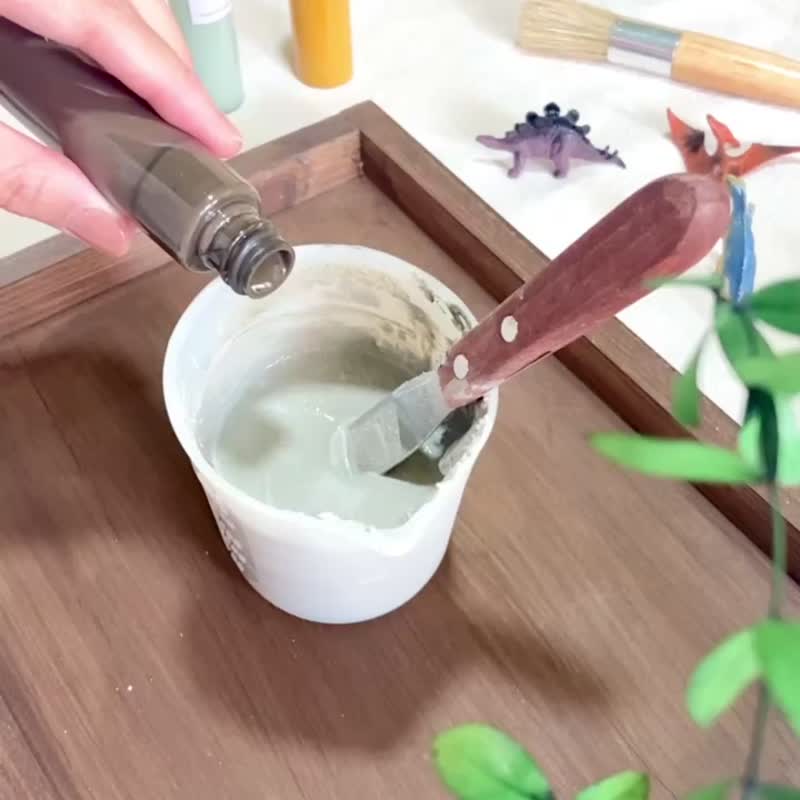 【亲子手作礼盒】恐龙/动物 水泥板画 DIY材料礼盒 - 其他 - 水泥 
