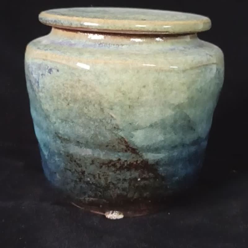 钧釉茶仓茶叶罐置物罐陶罐 - 茶具/茶杯 - 陶 