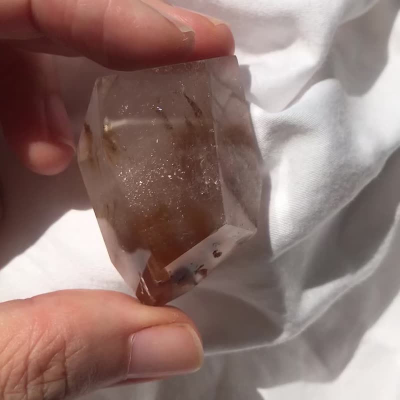 火星光雾中的火焰 红水晶 红兔毛 随形 水晶原矿 水晶 crystal - 摆饰 - 水晶 红色