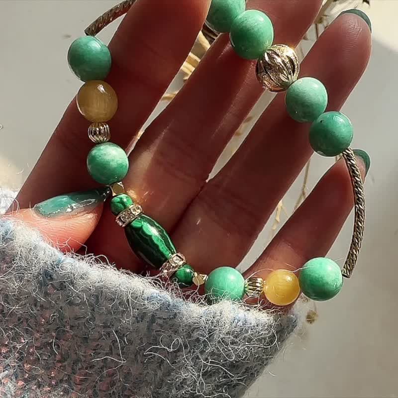 身心灵系乐天女孩设计款手链 - 手链/手环 - 水晶 蓝色