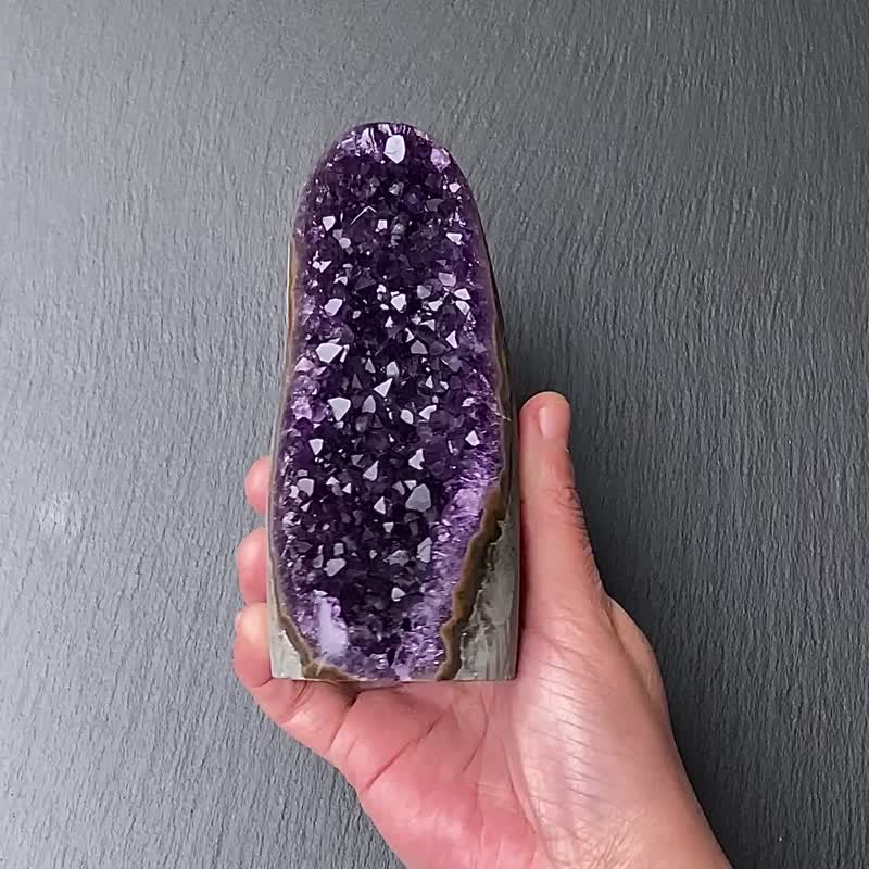 天然原矿顶级帝王紫 紫晶镇 紫晶簇 紫水晶 开运财运 消磁手链 - 摆饰 - 水晶 紫色