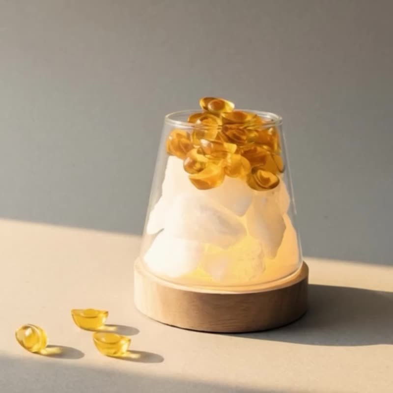 圣诞礼盒  金银岛盐灯  |  每个人心里都有座宝藏岛 - 香薰/精油/线香 - 水晶 金色