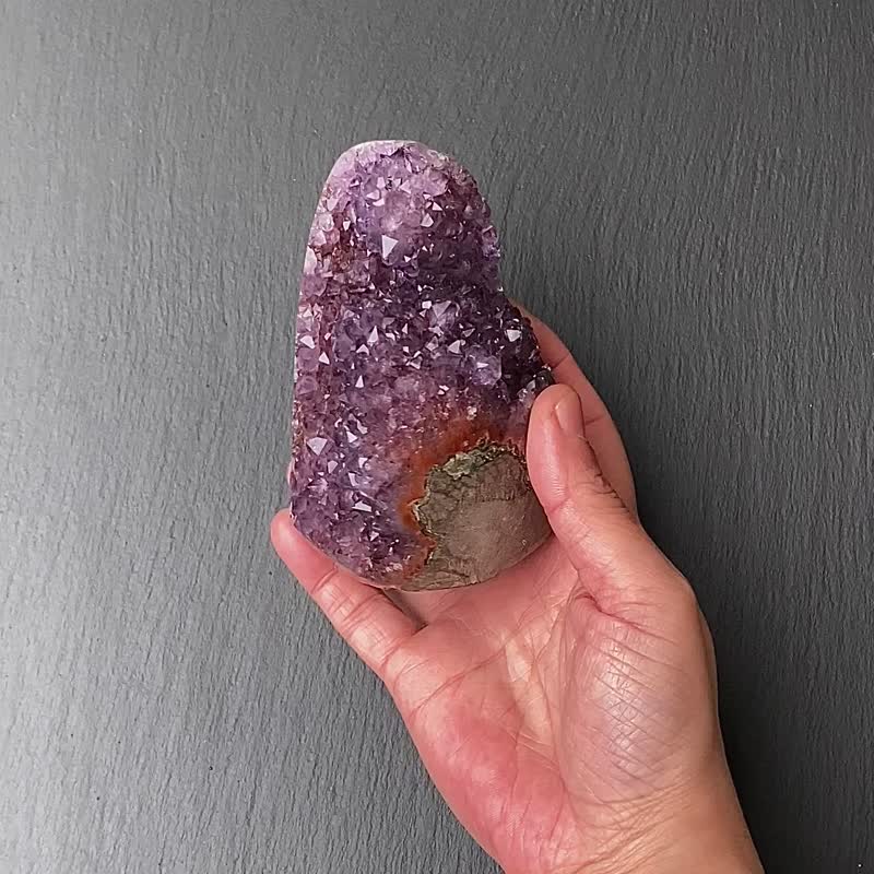 招财开运 鸿运当头-天然原矿紫晶花球镇 紫水晶 消磁手链快速出货 - 摆饰 - 水晶 紫色