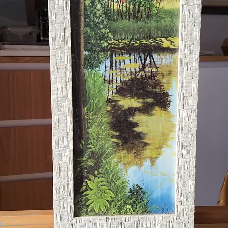 河上的橡树 (Oaks on River) 绘画风景原创艺术 河上的橡树 (Oaks on River) 场景艺术 - 插画/绘画/写字 - 其他材质 