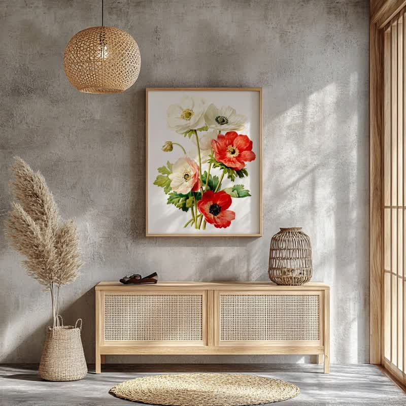 虞美人语 艺术微喷挂画 经典花卉风格 典雅居家空间美学装饰 - 海报/装饰画/版画 - 棉．麻 