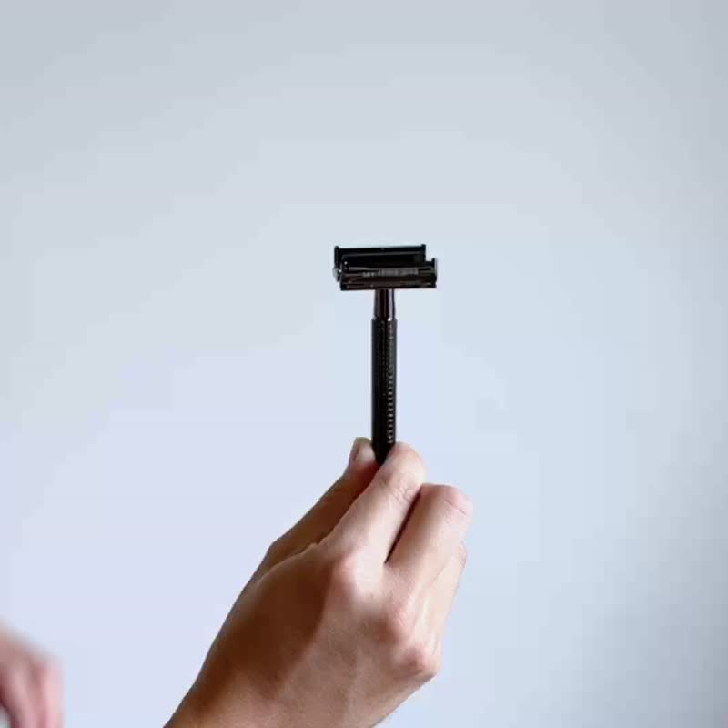 男友礼物 老派刮胡组|复古手动刮胡刀|男人礼物|金属刮胡刀 - 男性清洁护肤品 - 其他金属 黑色