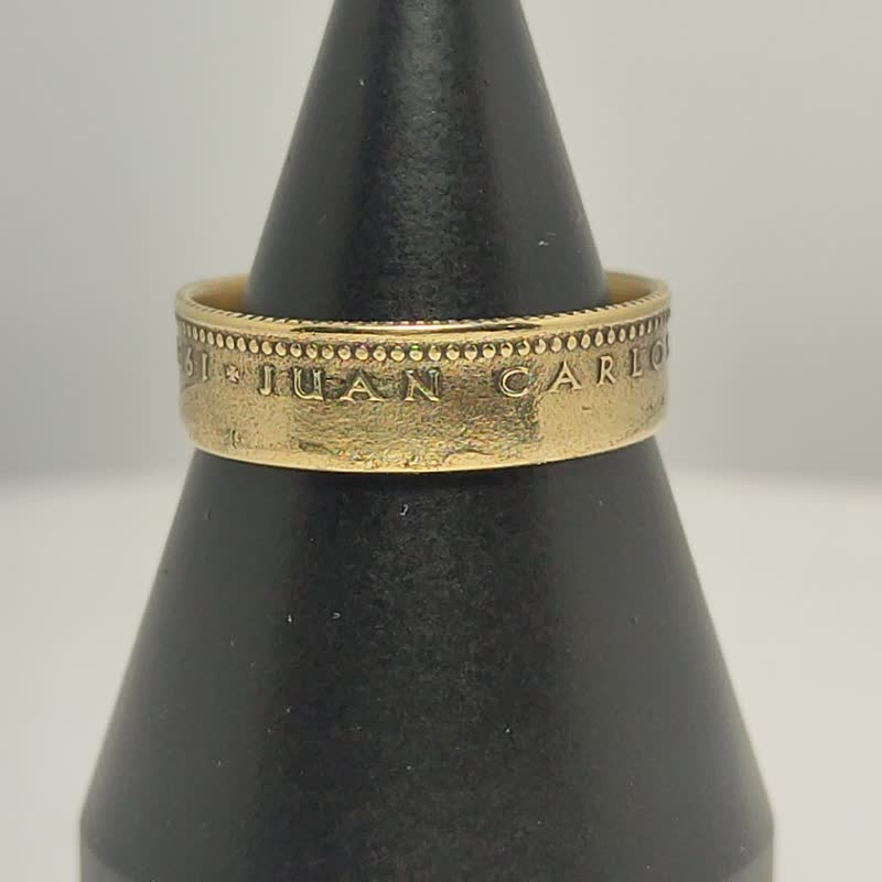 Spain Coin Ring 1 peseta 1980 coin rings for men coin rings for women - 戒指 - 其他金属 