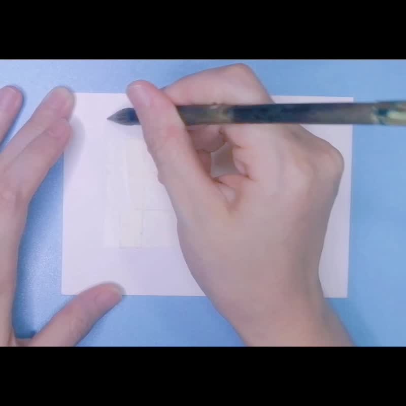 花草有情/手绘尤加利叶万用卡 1 生日卡  感谢卡  手绘 原画 - 卡片/明信片 - 纸 绿色