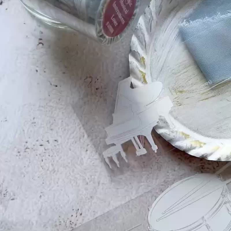 古典乐器爱好者 - PET胶带 - 6cm*5M - 纸胶带 - 塑料 白色