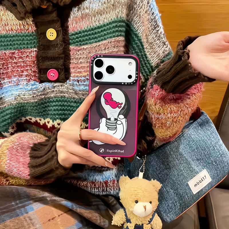 【隐藏式磁吸】Itspinkthat铝合金按键全磨砂防摔防刮iPhone17pm - 手机壳/手机套 - 塑料 黑色