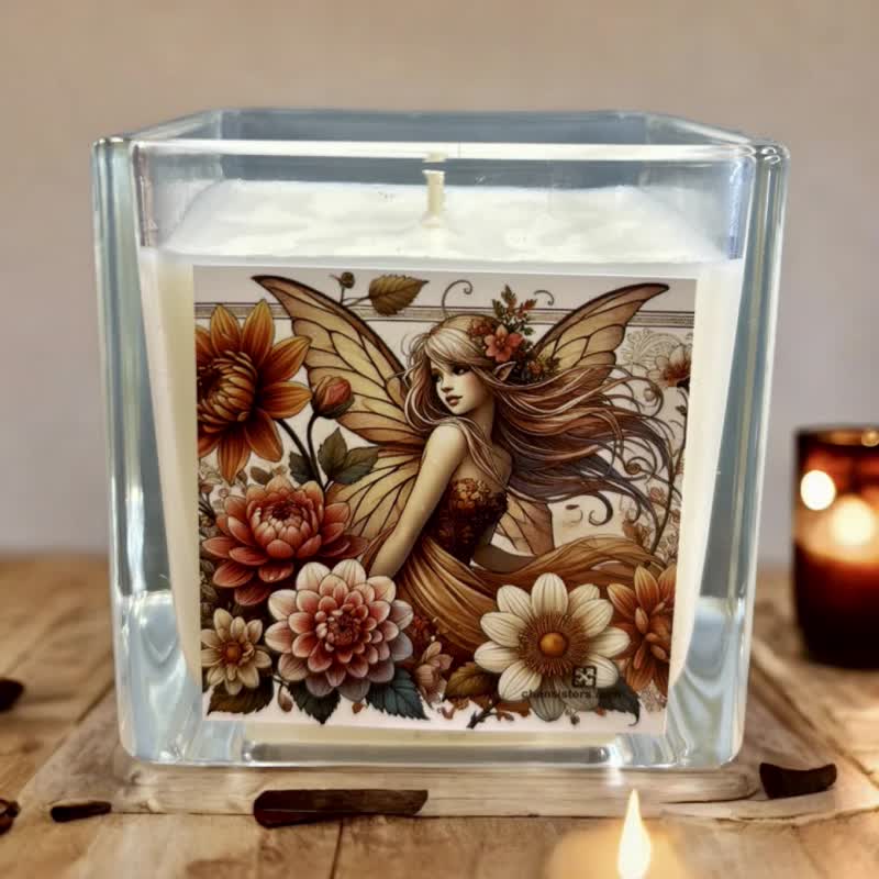 秋日沉香香氛蜡杯 天然大豆椰子蜡 - 蜡烛/烛台 - 蜡 