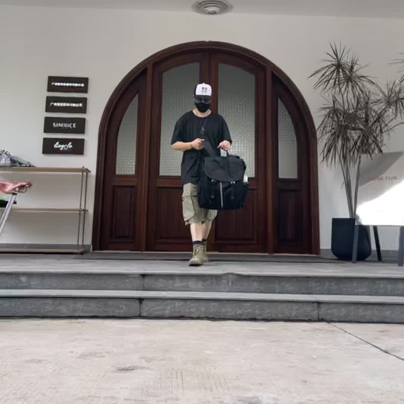双肩包 短途旅行包 登山包 - 后背包/双肩包 - 尼龙 黑色