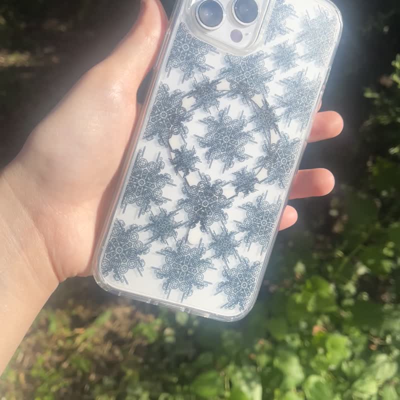 爱丽丝时钟-黑色透明手机壳（MagSafe可选） - 手机壳/手机套 - 塑料 