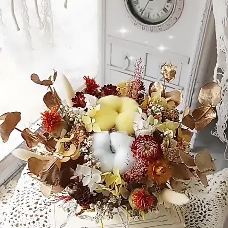 四季.秋收.丰收色系.干燥花不凋花.生日开幕首选. - 干燥花/捧花 - 植物．花 黄色
