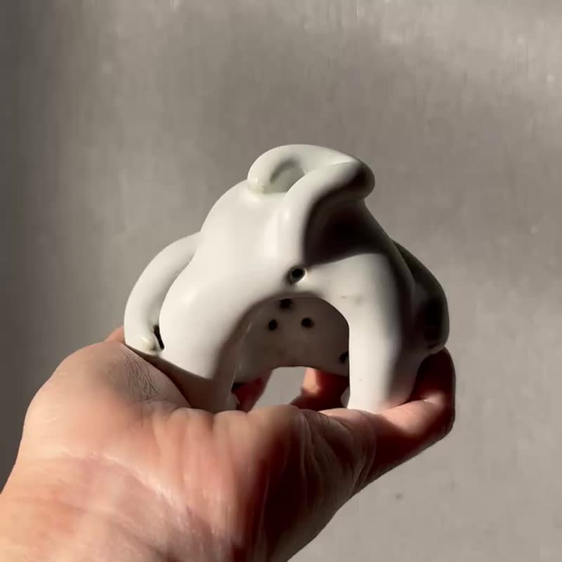 猫下去 / 小白目猫猫 / 陶偶 - 玩偶/公仔 - 陶 白色