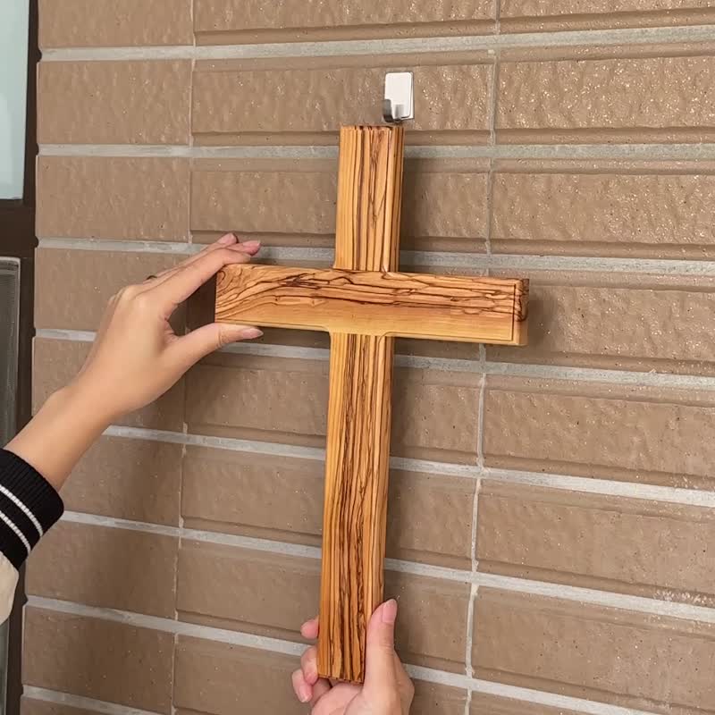 壁挂饰十字架 基督教礼品 以色列进口天然橄榄木 手工挂饰 161707 - 墙贴/壁贴 - 木头 