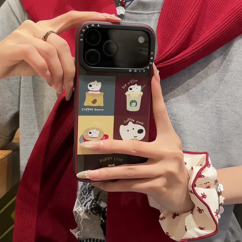 【隐藏式磁吸】Puppy Here铝合金按键全磨砂防摔防刮iPhone17p/pm - 手机壳/手机套 - 塑料 多色