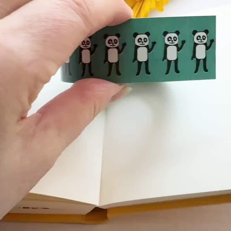 手工贴标贴纸熊猫服装（大号） - 贴纸 - 纸 蓝色