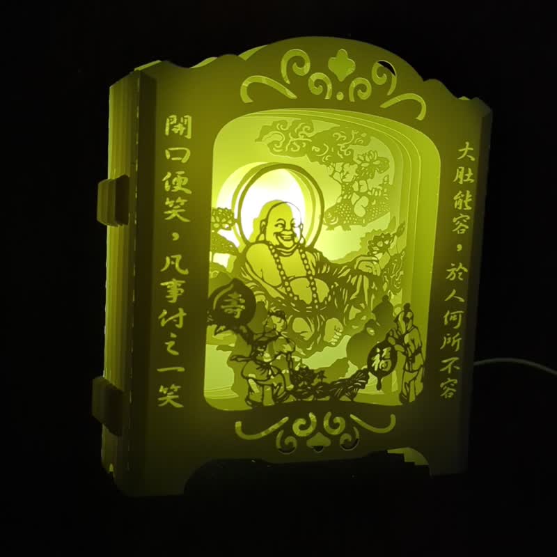 3D立体 弥勒佛菩萨 纸雕灯 - 木工/竹艺/纸艺 - 纸 白色