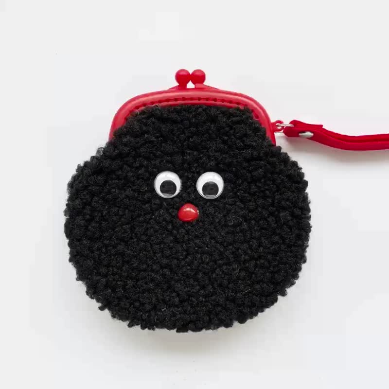 叽咕叽咕毛毛小精灵彩色塑胶口金包 - 零钱包 - 棉．麻 多色